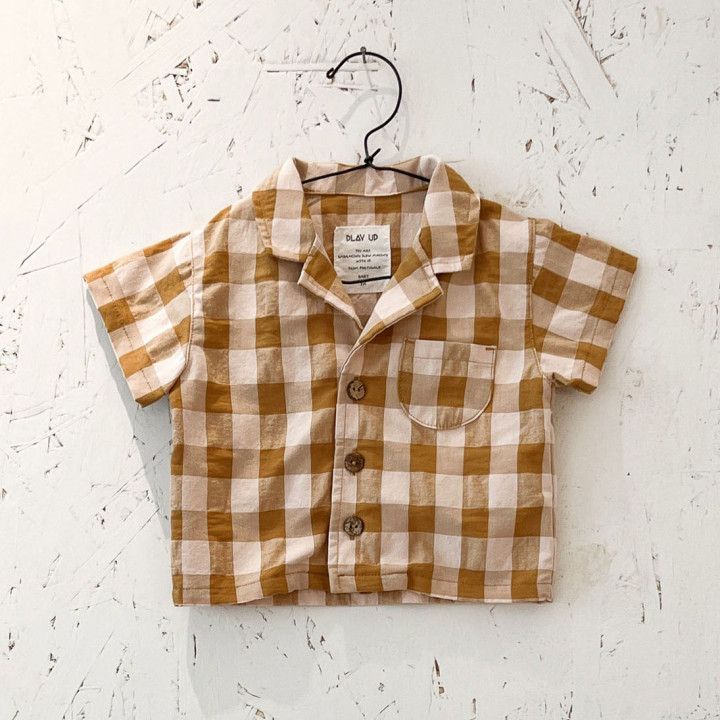 Vichy Woven Shirt Lemongrass Baby